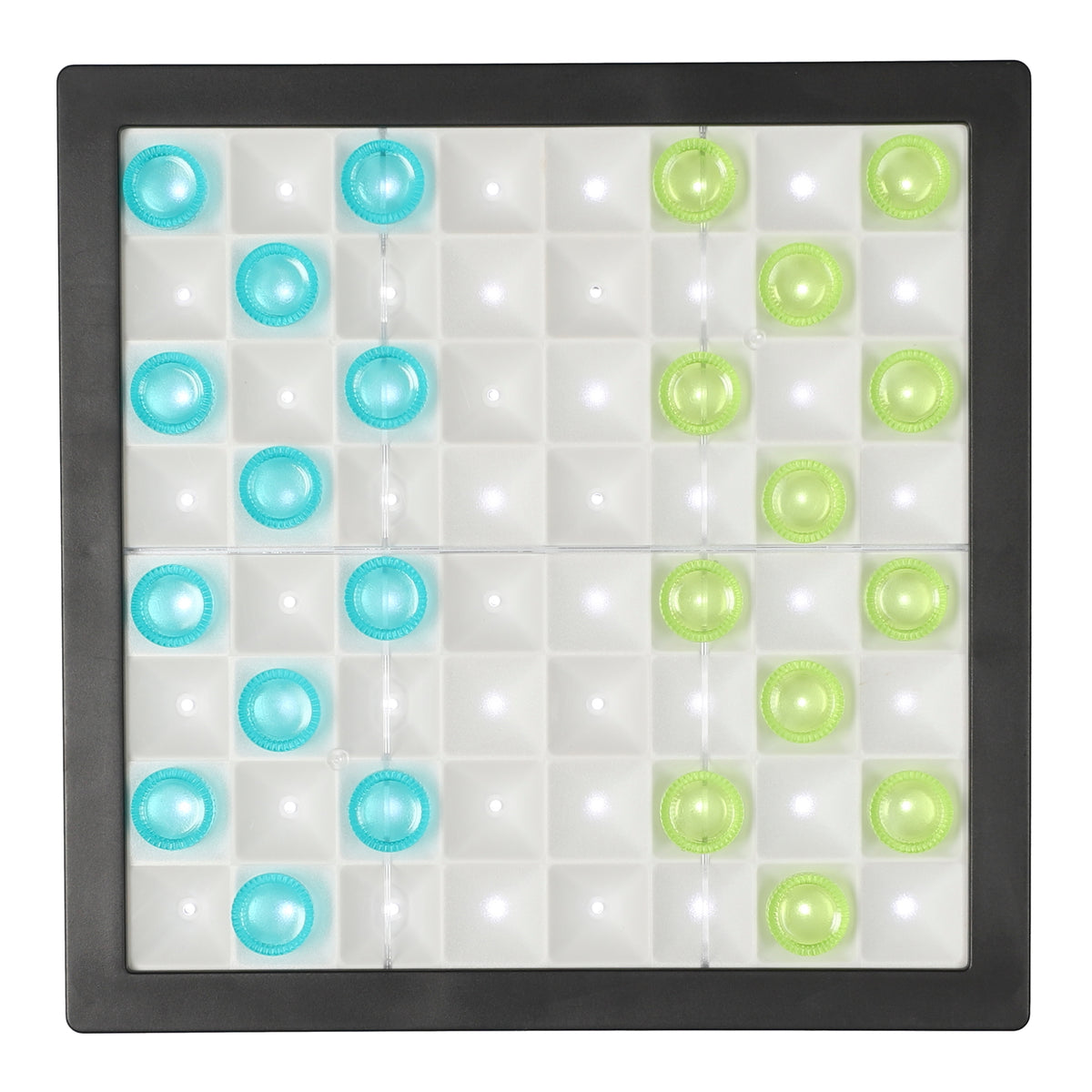 JEU DE DAMES TRANSPARENT LED