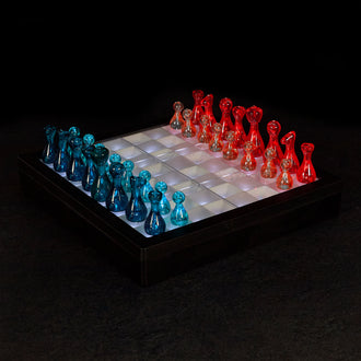 JEU D'ECHECS TRANSPARENT LED