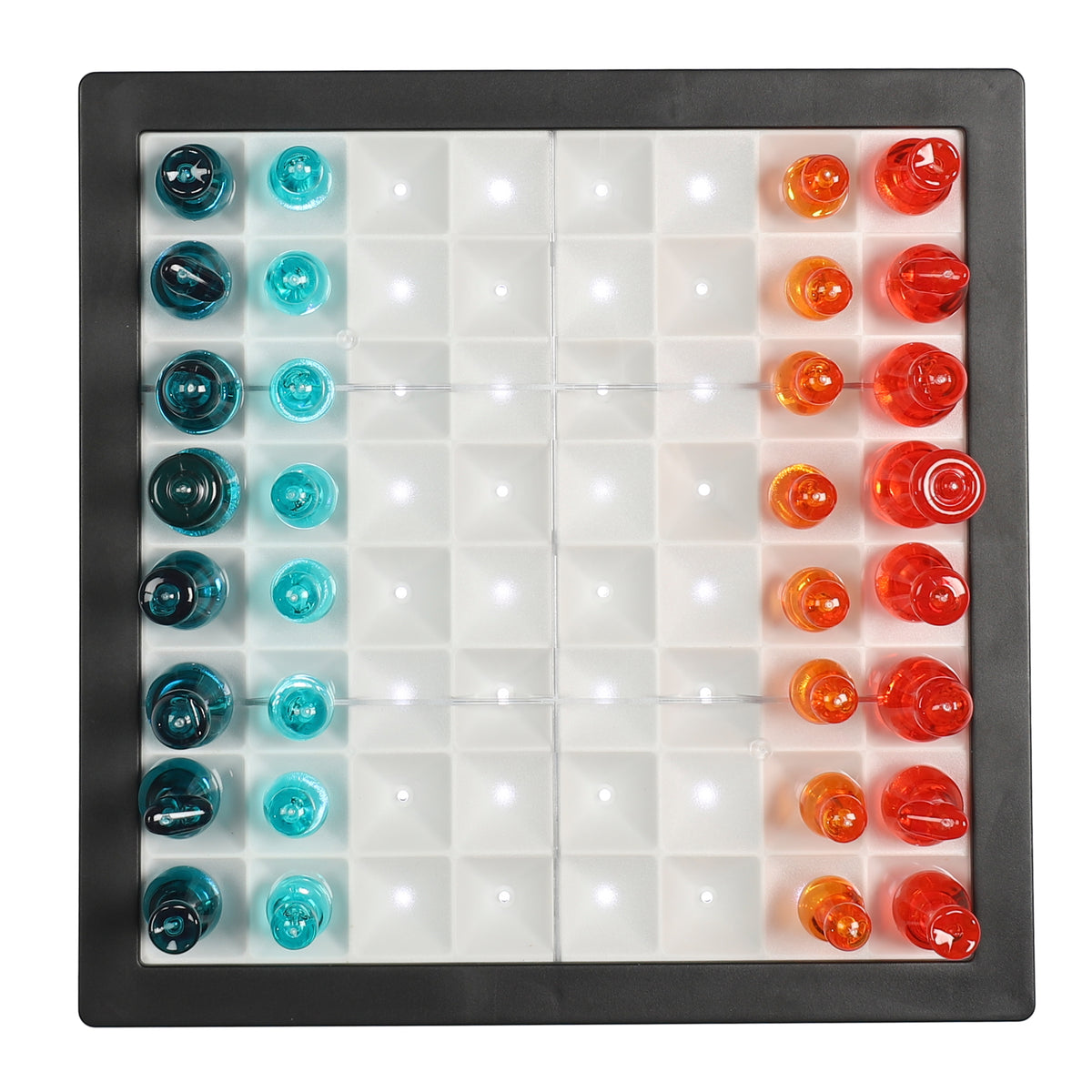 JEU D'ECHECS TRANSPARENT LED