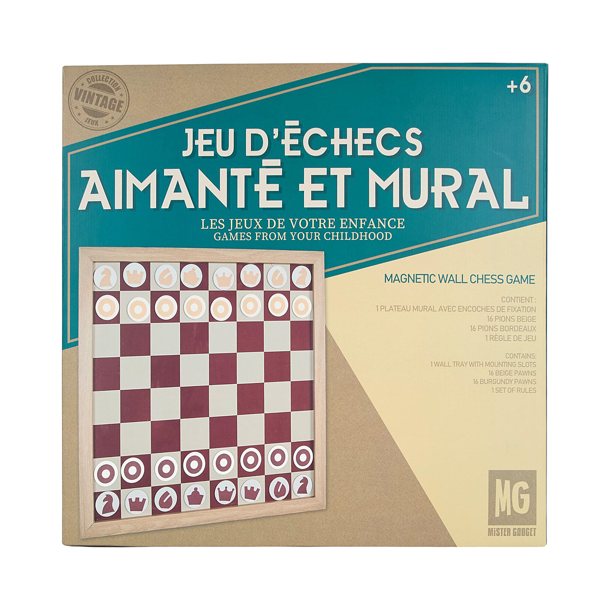 JEU D'ECHECS MURAL EN BOIS