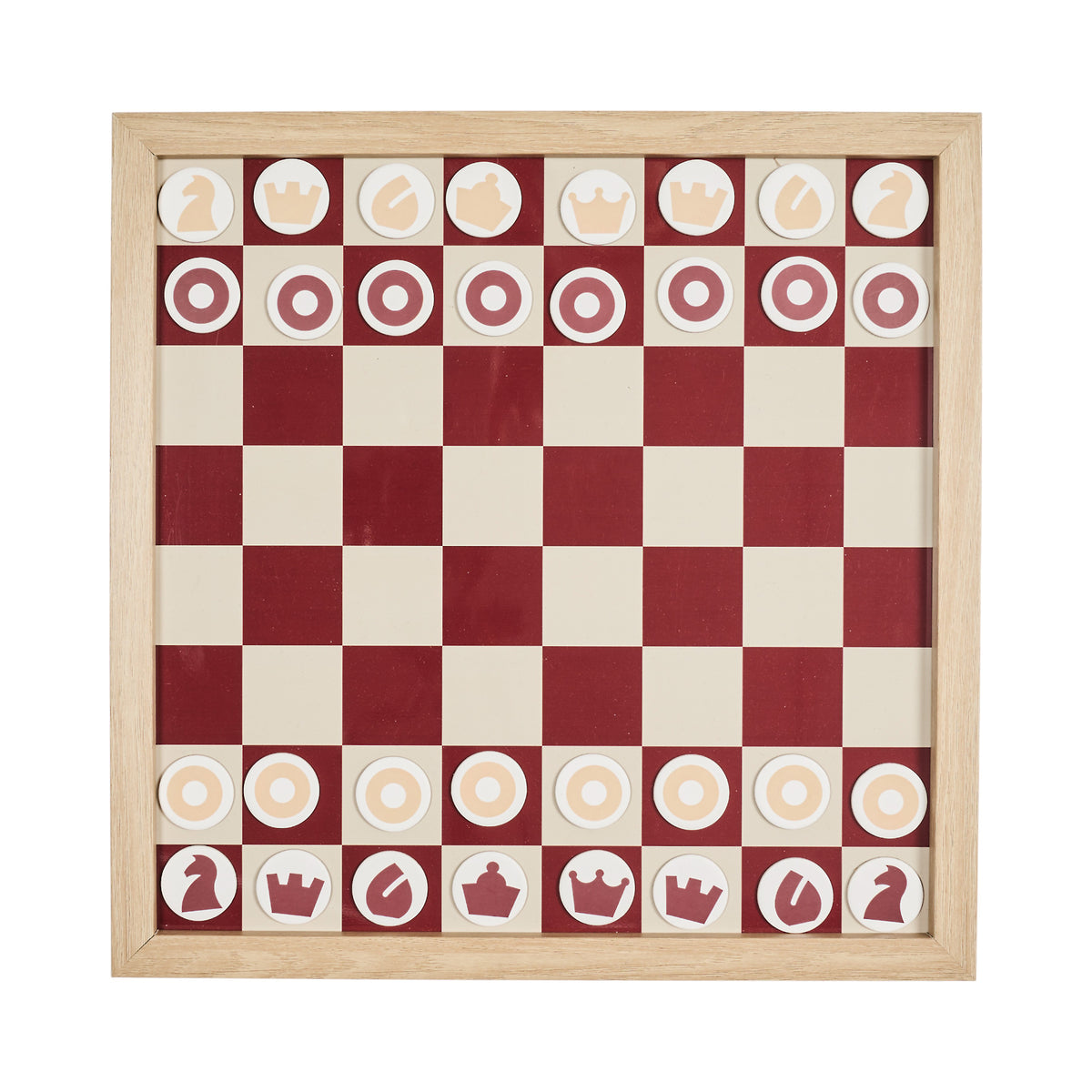 JEU D'ECHECS MURAL EN BOIS
