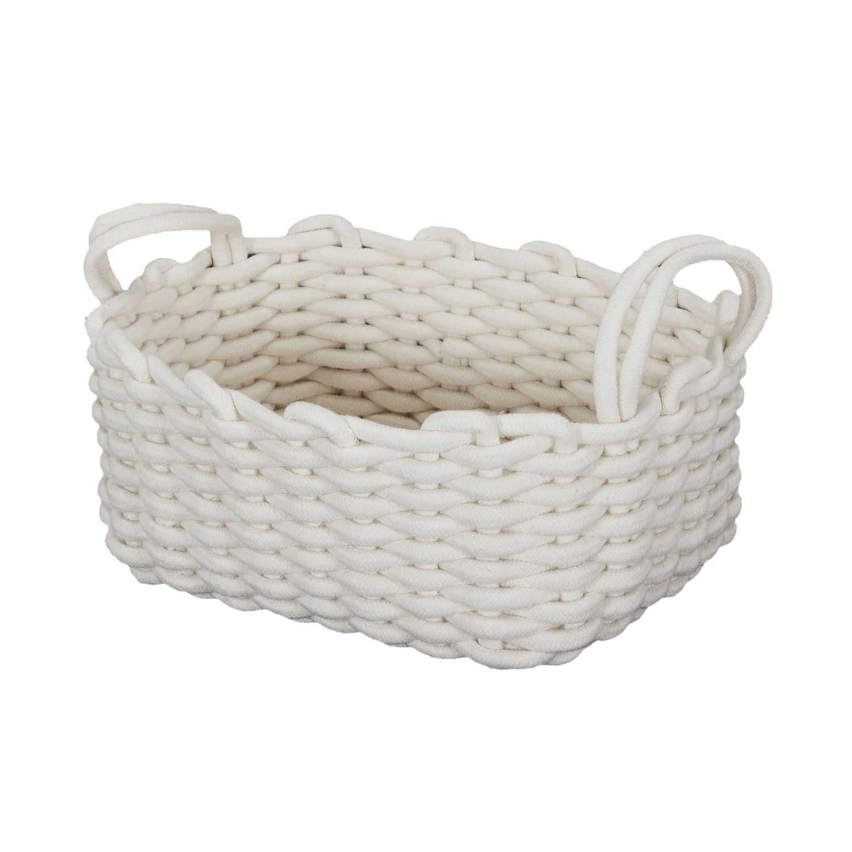 PANIER TRICOT BLANC -  LOT DE 3