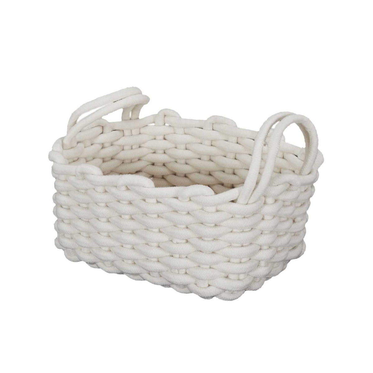 PANIER TRICOT BLANC -  LOT DE 3