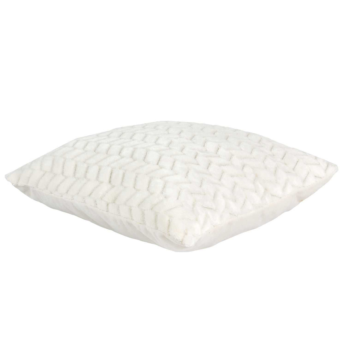COUSSIN BLANC CHEVRON 40X40CM