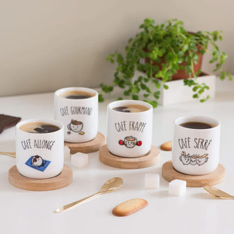COFFRET DE 4 TASSES A CAFE