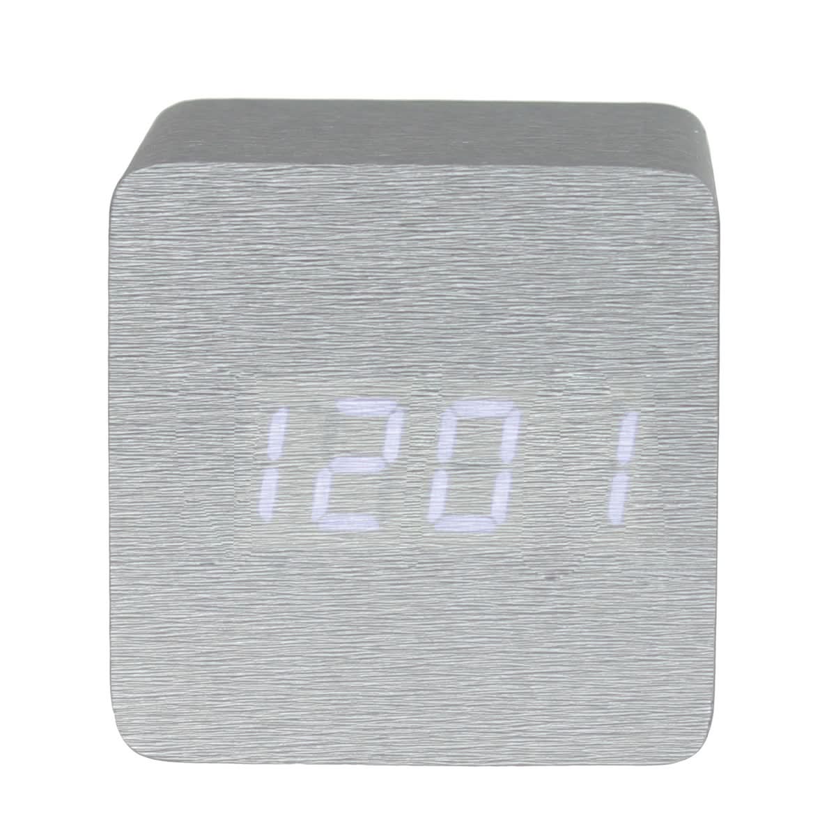 REVEIL LED CARRE GRIS