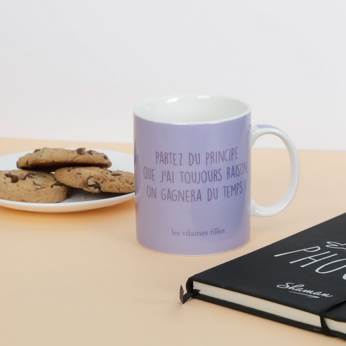 MUG VIOLET PARTEZ DU PRINCIPE