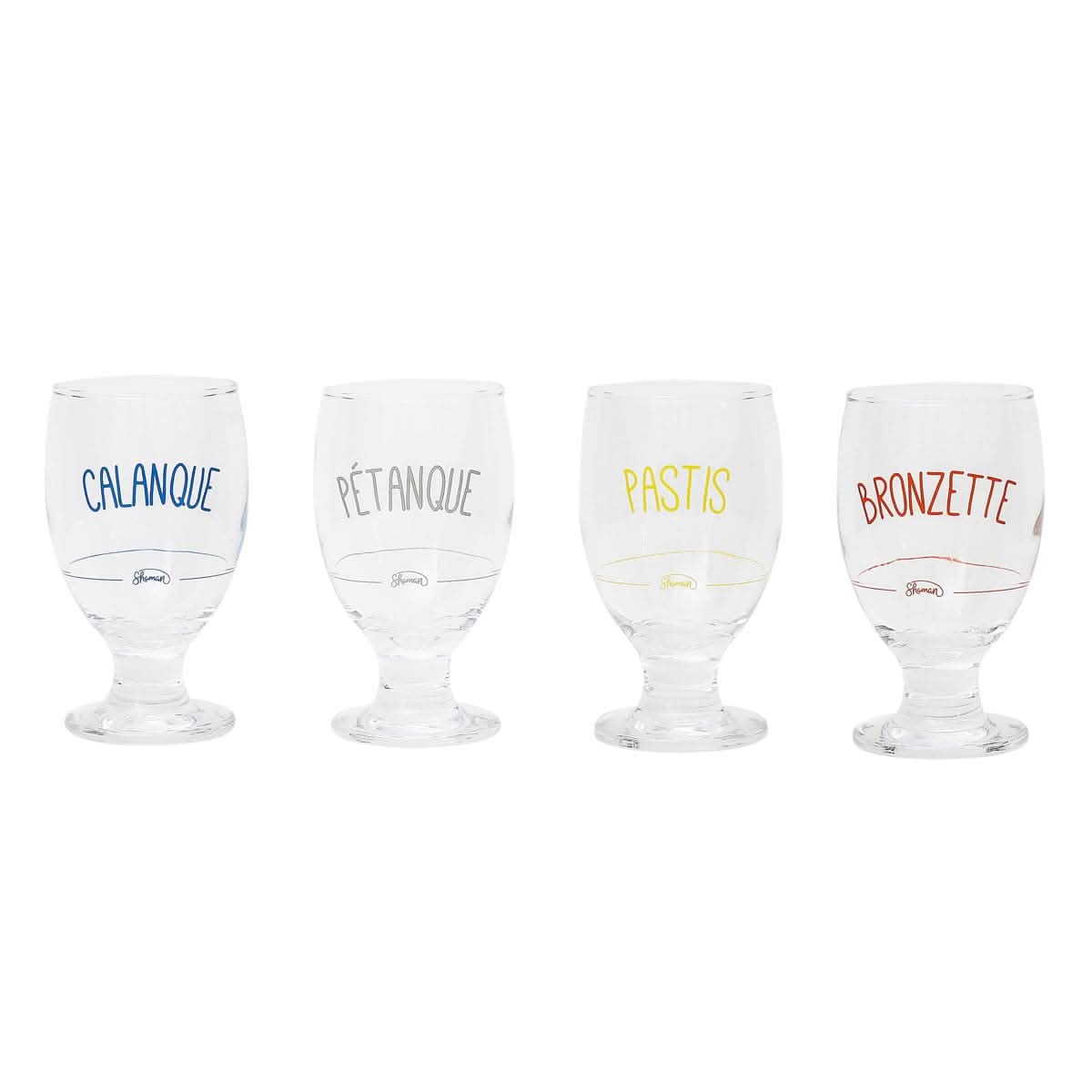 SET DE 4 VERRES A PASTIS