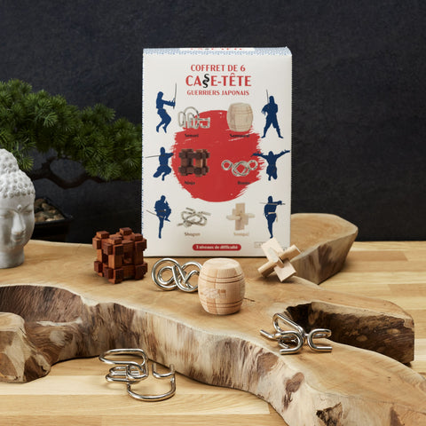 Coffret de six casse-têtes Guerriers japonais
